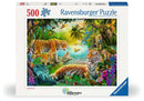 Ravensburger Legpuzzel Tijgerfamilie in de Oase - 500st.