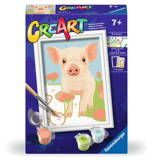 CreArt Schilderen op Nummer - Varken
