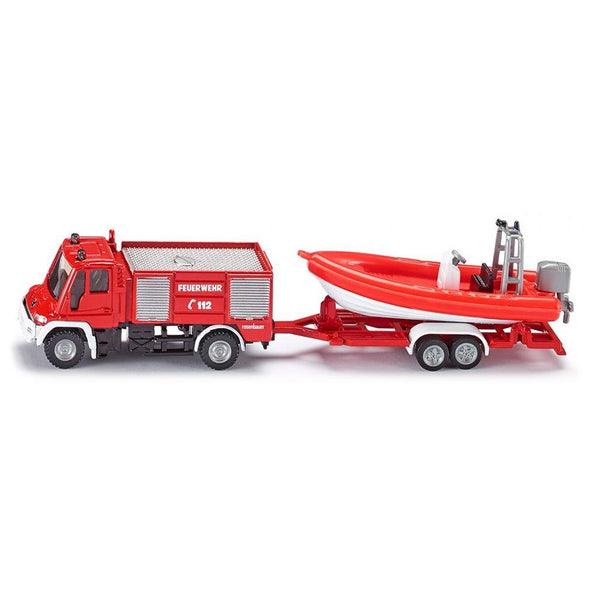 Siku 1636 Brandweerauto met Boot