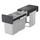 Hailo Inbouwemmer Eco-line Duo L 2x14 L Staal/Zwart