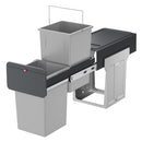 Hailo Inbouwemmer Eco-line Duo L 2x14 L Staal/Zwart