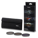 Hama Grijsfilter Set ND8 ND64 ND1000 72 mm + Filtertas Zwart