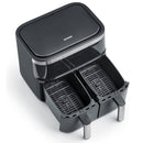 Severin FR2453 Heteluchtfriteuse XXL 2x3.8L 2850W Zwart/Zilver