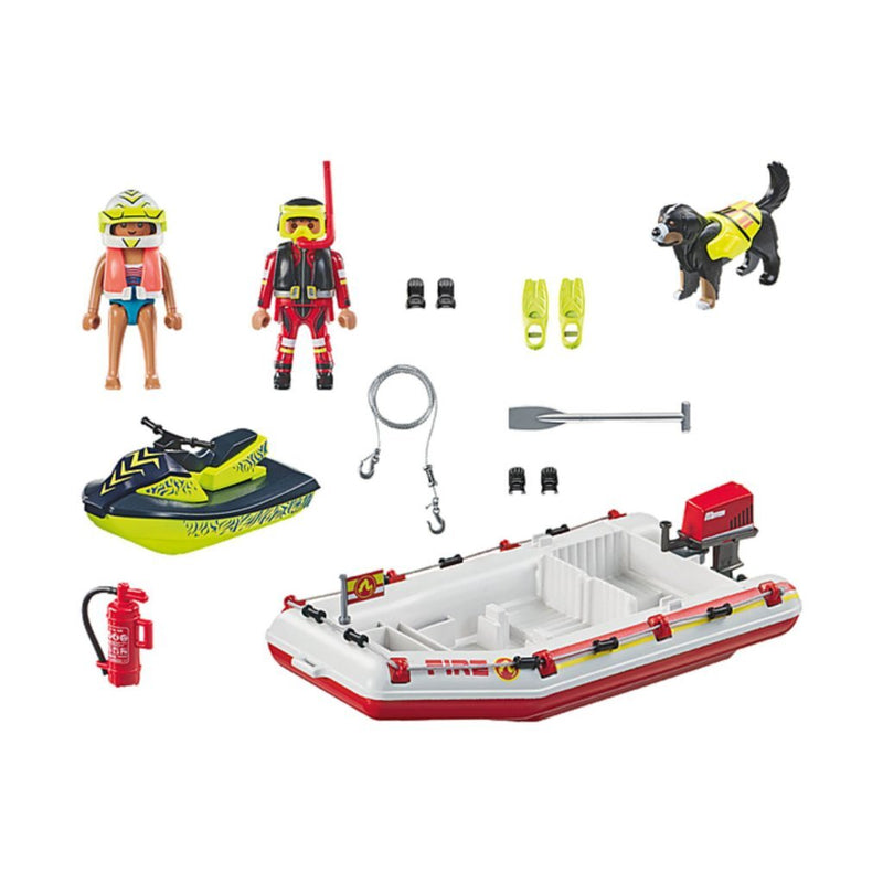 Playmobil Action Heroes Brandweerboot met waterscooter