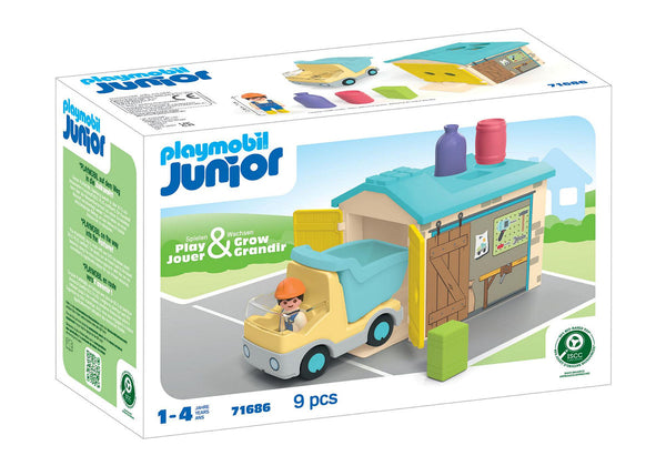 Playmobil Junior Junior Werkman met sorteer-garage