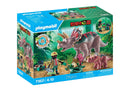 Playmobil Dinos Triceratops familie