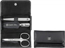 ZWILLING Classic Inox Manicure Etui 3-delig Rundleer Zwart