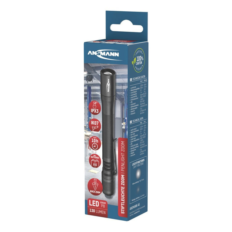 Ansmann PL130 Penlight Zaklamp Zwart