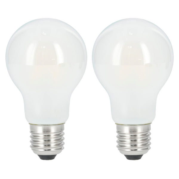 Xavax LED-Gloeidraad Gloeilamp E27 806lm Warm Wit Mat 2 Stuks