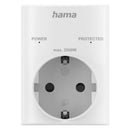 Hama Stopcontactadapter Geaard Stopcontact met Overspanningsbeveiliging Netspanning Wit