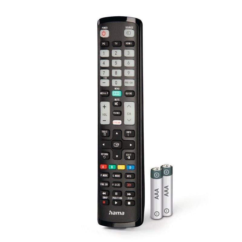 Hama Universele Afstandsbediening Samsung TV IR Lerend + Lichtgevende Toetsen Zwart