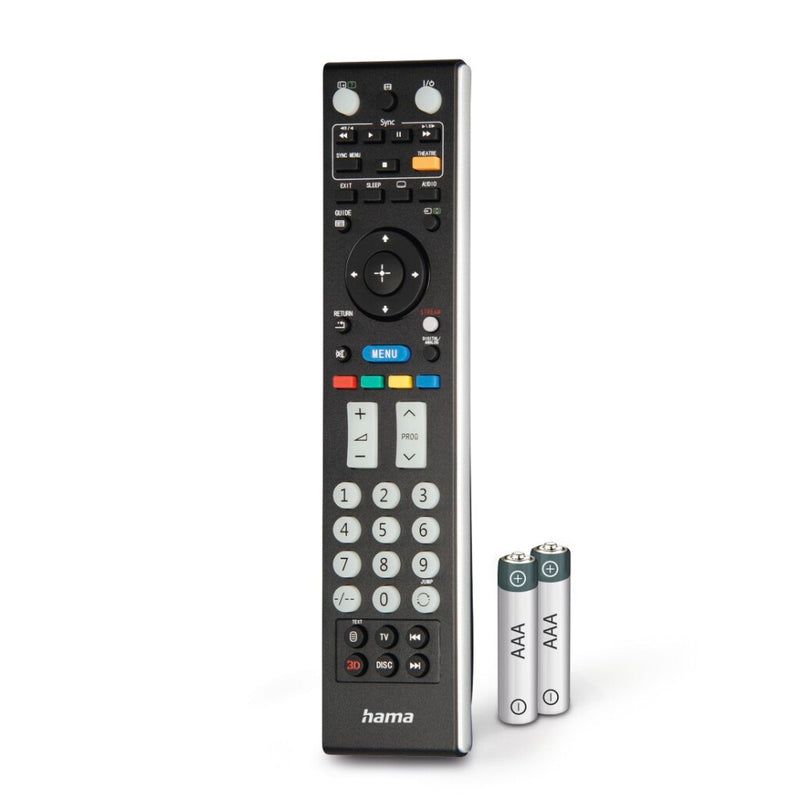 Hama Universele Afstandsbediening Sony TV IR Lerend + Lichtgevende Toetsen Zwart