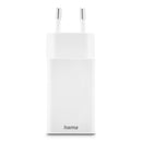 Hama Snellader 1x USB-C PD 1x USB-A QC Mini-oplader 45 W Wit