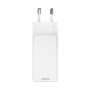 Hama Snellader GaN 2x USB-C PD/Qualcomm&reg; Mini-oplader 65 W Wit