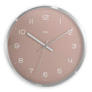 Hama DCF Wandklok Fidschi Tikt Niet 30 cm Aluminium/Roze