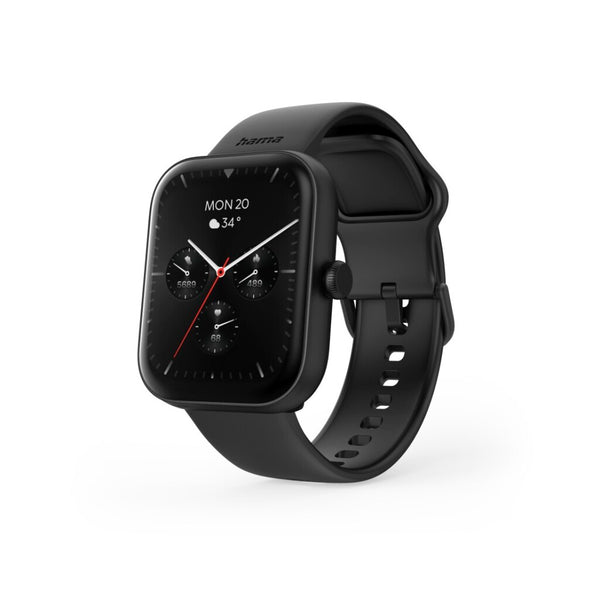 Hama Smartwatch 5000 Telefoonfunctie Slaapanalyse Waterdicht 1.65 Inch Zwart