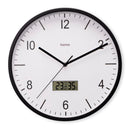 Hama DCF Wandklok Lanzarote Tikt Niet + Thermometer en Hygrometer 35 cm Zwart/Wit