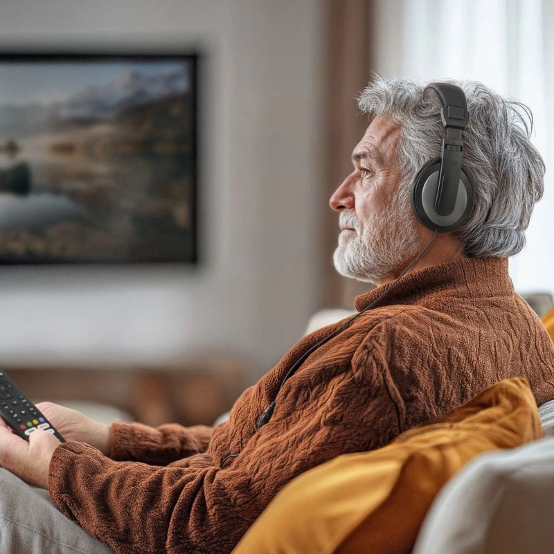 Hama ShellTV II TV-Koptelefoon Over-Ear + Kabel 6m Zwart