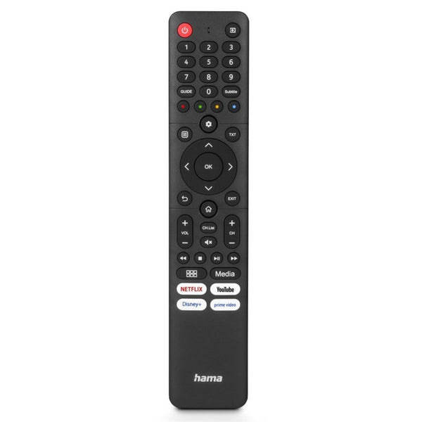 Hama Universele Afstandsbediening Hisense TV&rsquo;s IR Lerend + 4 App-knoppen Zwart