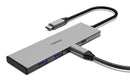 Hama USB-C-hub 4 Ports 2x USB-A 2x USB-C USB 3.2 Gen2 10 Gbit/s PD Alu