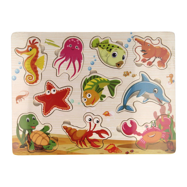 Houten Inlegpuzzel Dino, 10st.