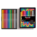 STABILO Pen 68 ARTY Viltstiften in Metalen Etui - 15dlg.