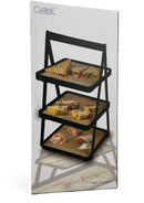 Etagere 3 lagen - bamboe - hoogte 32.5 cm