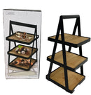 Etagere 3 lagen - bamboe - hoogte 32.5 cm