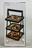 Etagere 3 lagen - bamboe - hoogte 32.5 cm