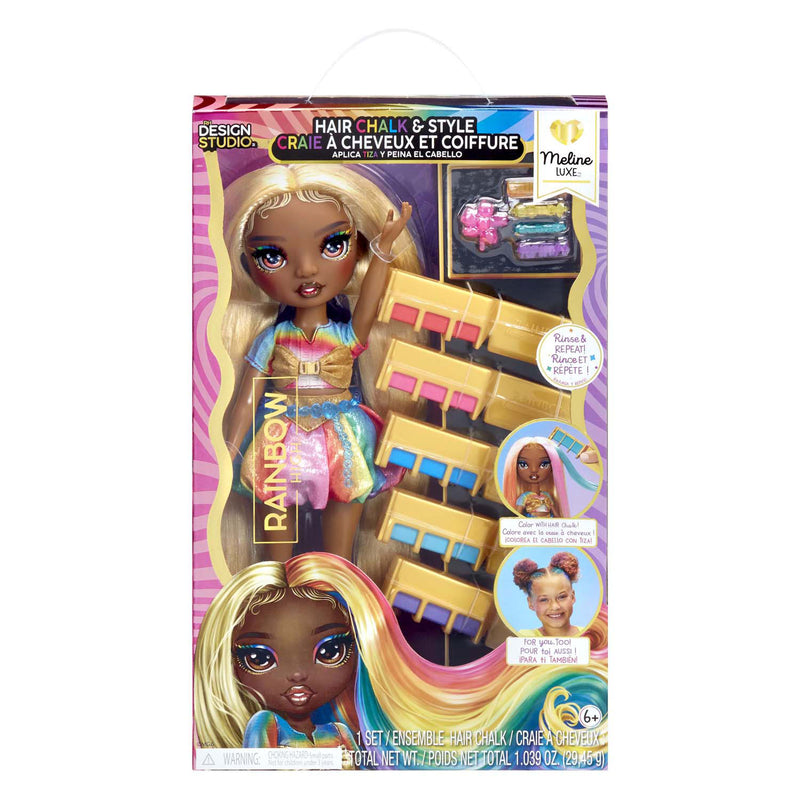 Rainbow High Modepop met Haarkrijt - Meline Goud