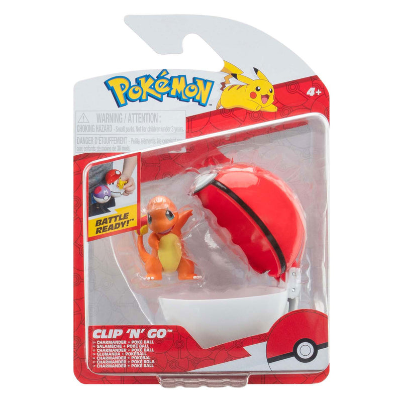 Pokémon - Clip N Go Charmander met Pokébal