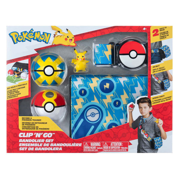 Pokémon Bandolier Set Quick Ball, Repeat Balll en Pikachu Riemtas