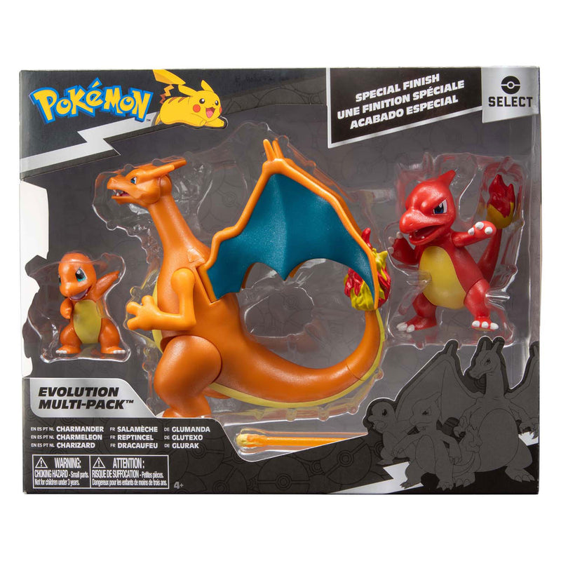 Pokémon Evolution Multipacks  Figuur - Charmander, Charmeleon & Charizard