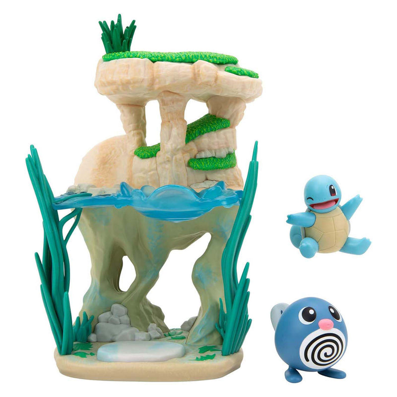 Pokémon Environment Figuren Set - Poliwag & Squirtle