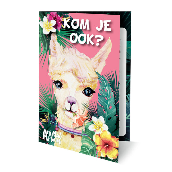 Uitnodigingen Animal Planet Alpaca, 6st.