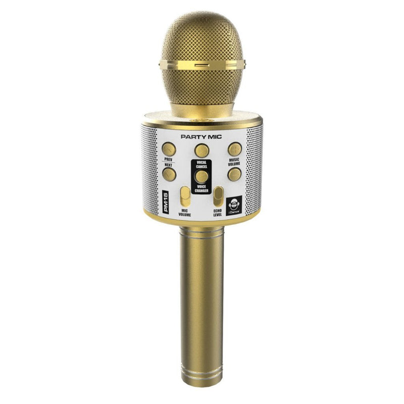 IDance Bluetooth Party Microfoon Goud