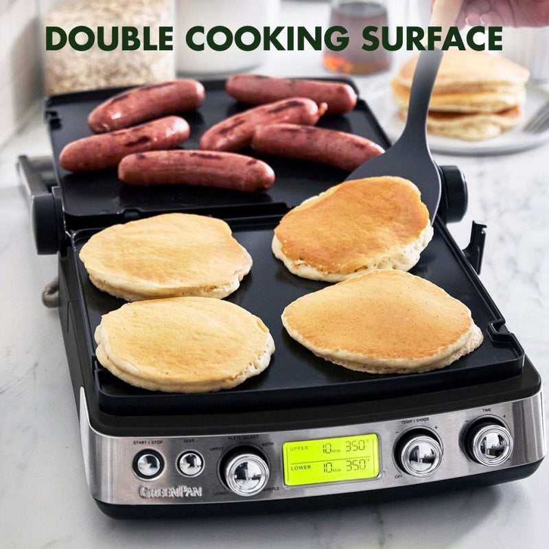 GreenPan Elite Contactgrill RVS/Zwart