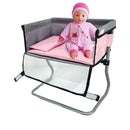 Poppen Verzorgingstafel 39x25x39 cm Grijs/Roze