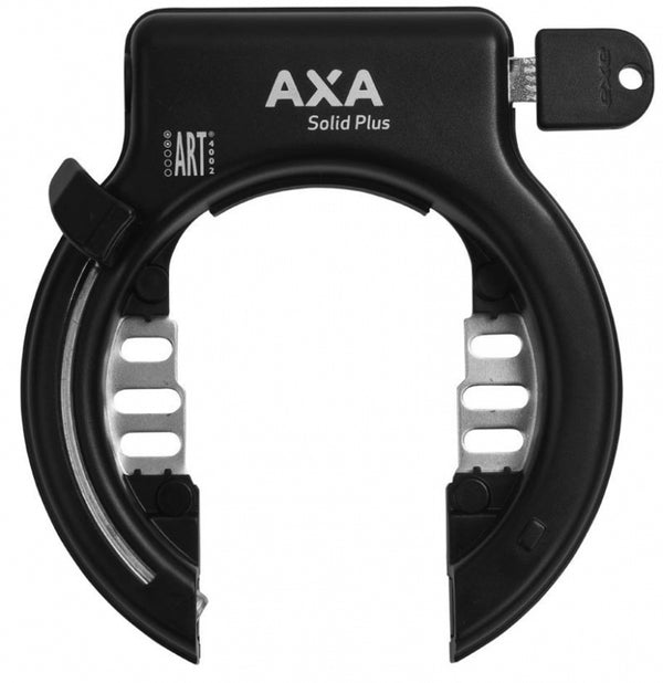 Ringslot Axa Solid Plus Retractable met uitneembare sleutel - zwart (werkplaatsverpakking)