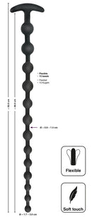 Black Velvets Anal Beads Silic
