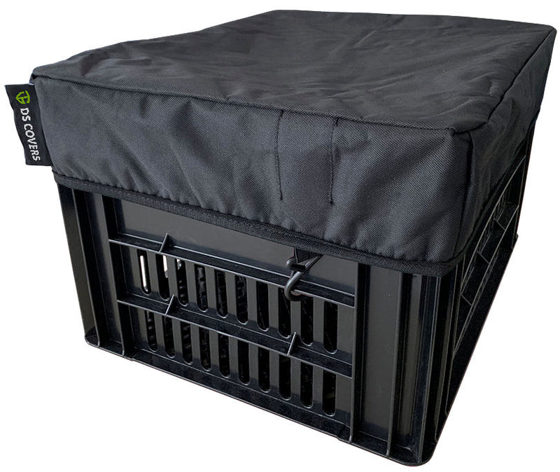 Fietskrathoes DS Covers Crate M (kratten t/m 35 t/m 45 cm) - zwart