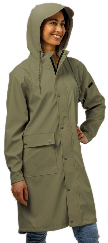 Regenjas Mirage Rainfall Trenchcoat - maat M - gemaakt van polyester soft touch - olive green