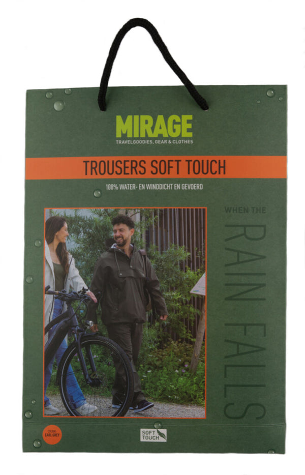 Regenbroek Mirage Rainfall Trouser Soft Touch - maat M - earl grey