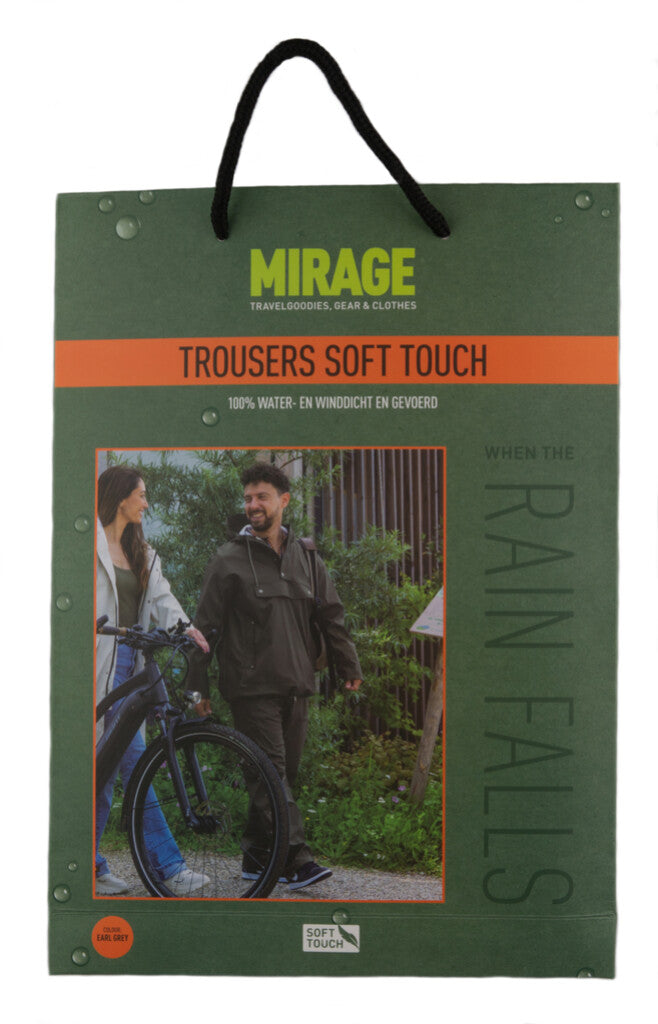 Regenbroek Mirage Rainfall Trouser Soft Touch - maat XL - earl grey