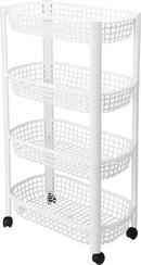 Keukentrolley 4 Wielen - Wit