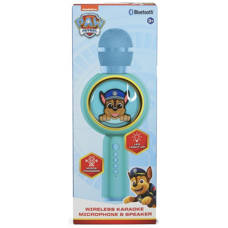 Paw Patrol Karaoke Microfoon Chase met Bluetooth + Licht Blauw