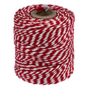 Touw katoen 45meter 50gr rood/wit