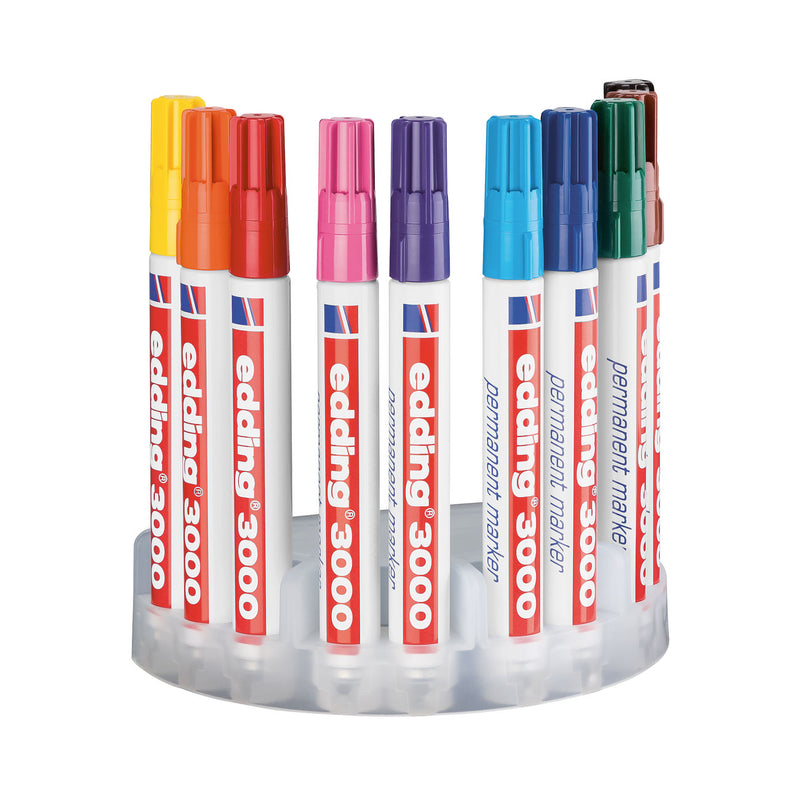 Viltstift Permanent Edding 3000 rond 1.5-3mm, 10st.
