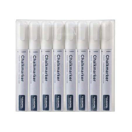Krijtstift Europel Wit, 8st.
