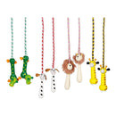 Goki Springtouw Dier met Houten Handvat